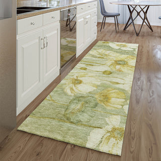 Piper Looms Mayfield Floral AMF712 Sage Machine Washable Area Rug Runner Lifestyle Image Feature