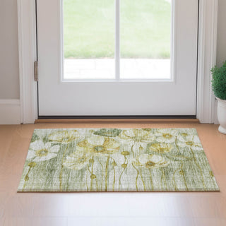 Piper Looms Mayfield Floral AMF712 Sage Machine Washable Area Rug Scatter Lifestyle Image Feature