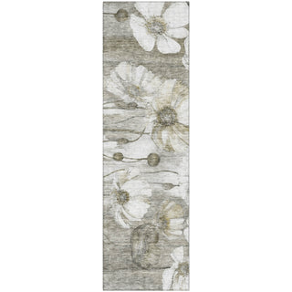 Piper Looms Mayfield Floral AMF712 Taupe Machine Washable Area Rug Runner Main Image