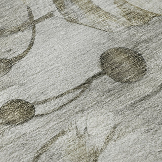 Piper Looms Mayfield Floral AMF712 Taupe Machine Washable Area Rug Swatch Image