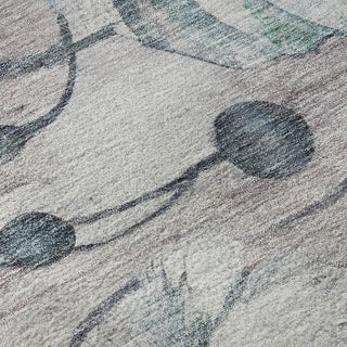 Piper Looms Mayfield Floral AMF712 Teal Machine Washable Area Rug Swatch Image