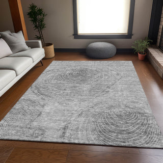 Piper Looms Mayfield Woodgrain AMF713 Gray Machine Washable Area Rug Lifestyle Image Feature