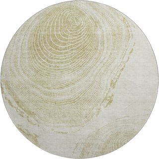 Piper Looms Mayfield Woodgrain AMF713 Khaki Machine Washable Area Rug Round Main Image
