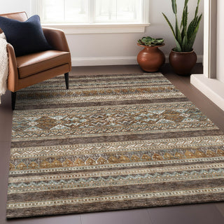 Piper Looms Mayfield Southwest AMF714 Chocolate Machine Washable Area Rug Lifestyle Image Feature
