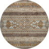 Piper Looms Mayfield Southwest AMF714 Chocolate Machine Washable Area Rug Round Main Image