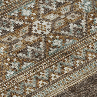 Piper Looms Mayfield Southwest AMF714 Chocolate Machine Washable Area Rug Swatch Image