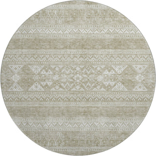 Piper Looms Mayfield Southwest AMF714 Khaki Machine Washable Area Rug Round Main Image