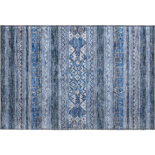 Piper Looms Mayfield Southwest AMF714 Navy Machine Washable Area Rug Scatter Main Image