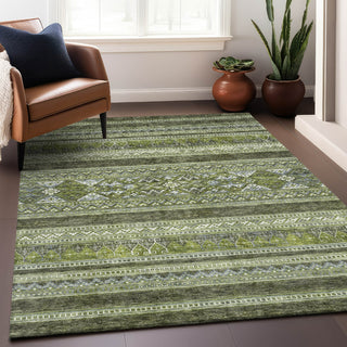 Piper Looms Mayfield Southwest AMF714 Olive Machine Washable Area Rug Lifestyle Image Feature