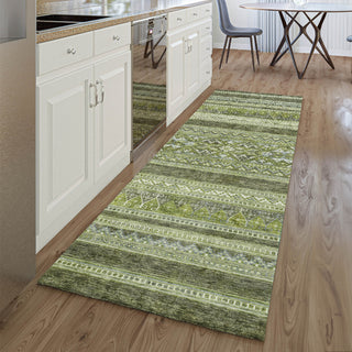 Piper Looms Mayfield Southwest AMF714 Olive Machine Washable Area Rug Runner Lifestyle Image Feature