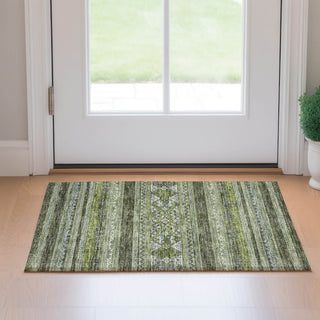 Piper Looms Mayfield Southwest AMF714 Olive Machine Washable Area Rug Scatter Lifestyle Image Feature