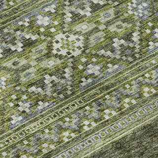 Piper Looms Mayfield Southwest AMF714 Olive Machine Washable Area Rug Swatch Image