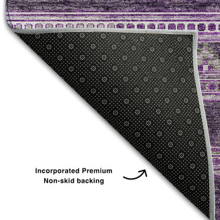 Piper Looms Mayfield Southwest AMF714 Purple Machine Washable Area Rug Backing Image