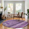 Piper Looms Mayfield Southwest AMF714 Purple Machine Washable Area Rug Round Lifestyle Image Feature