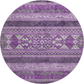 Piper Looms Mayfield Southwest AMF714 Purple Machine Washable Area Rug Round Main Image