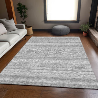 Piper Looms Mayfield Southwest AMF714 Silver Machine Washable Area Rug Lifestyle Image Feature