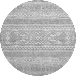 Piper Looms Mayfield Southwest AMF714 Silver Machine Washable Area Rug Round Main Image