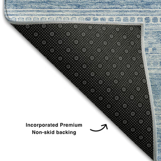 Piper Looms Mayfield Southwest AMF714 Sky Machine Washable Area Rug Backing Image