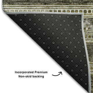 Piper Looms Mayfield Southwest AMF714 Taupe Machine Washable Area Rug Backing Image