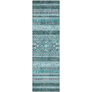 Piper Looms Mayfield Southwest AMF714 Teal Machine Washable Area Rug Runner Main Image