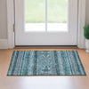 Piper Looms Mayfield Southwest AMF714 Teal Machine Washable Area Rug Scatter Lifestyle Image Feature