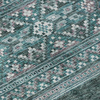 Piper Looms Mayfield Southwest AMF714 Teal Machine Washable Area Rug Swatch Image