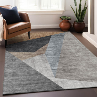 Piper Looms Mayfield Art Deco AMF715 Taupe Machine Washable Area Rug Lifestyle Image Feature