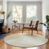 Piper Looms Mayfield Art Deco AMF716 Beige Machine Washable Area Rug Round Lifestyle Image Feature