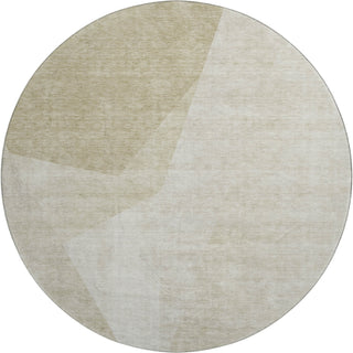 Piper Looms Mayfield Art Deco AMF716 Beige Machine Washable Area Rug Round Main Image