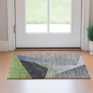 Piper Looms Mayfield Art Deco AMF716 Sage Machine Washable Area Rug Scatter Lifestyle Image Feature