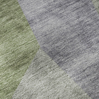 Piper Looms Mayfield Art Deco AMF716 Sage Machine Washable Area Rug Swatch Image