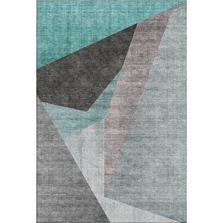 Piper Looms Mayfield Art Deco AMF716 Teal Machine Washable Area Rug main image