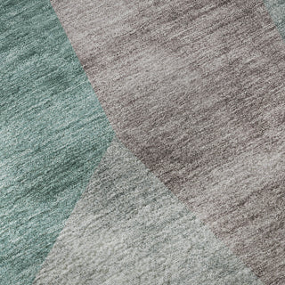 Piper Looms Mayfield Art Deco AMF716 Teal Machine Washable Area Rug Swatch Image