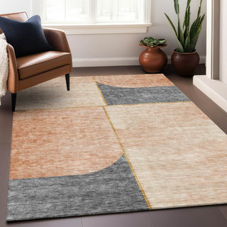 Piper Looms Mayfield Art Deco AMF717 Coral Machine Washable Area Rug Lifestyle Image Feature