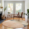 Piper Looms Mayfield Art Deco AMF717 Coral Machine Washable Area Rug Round Lifestyle Image Feature