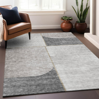 Piper Looms Mayfield Art Deco AMF717 Taupe Machine Washable Area Rug Lifestyle Image Feature