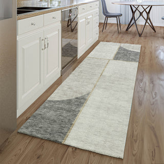 Piper Looms Mayfield Art Deco AMF717 Taupe Machine Washable Area Rug Runner Lifestyle Image Feature