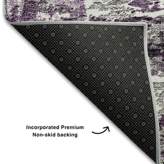 Piper Looms Mayfield Modern AMF718 Eggplant Machine Washable Area Rug Backing Image