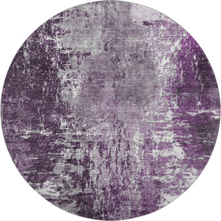 Piper Looms Mayfield Modern AMF718 Eggplant Machine Washable Area Rug Round Main Image