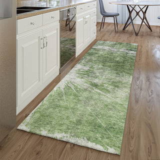Piper Looms Mayfield Abstract AMF719 Aloe Machine Washable Area Rug Runner Lifestyle Image Feature