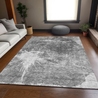 Piper Looms Mayfield Abstract AMF719 Gray Machine Washable Area Rug Lifestyle Image Feature