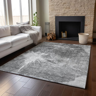 Piper Looms Mayfield Abstract AMF719 Gray Machine Washable Area Rug Lifestyle Image Feature