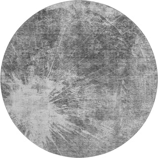 Piper Looms Mayfield Abstract AMF719 Gray Machine Washable Area Rug Round Main Image