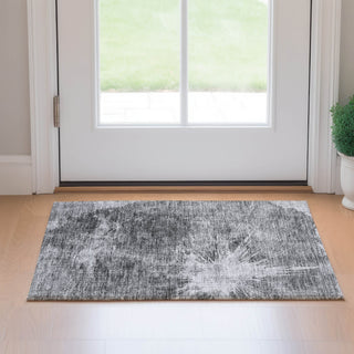 Piper Looms Mayfield Abstract AMF719 Gray Machine Washable Area Rug Scatter Lifestyle Image Feature