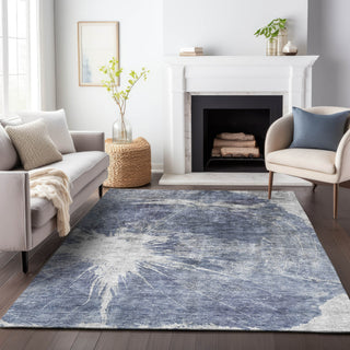 Piper Looms Mayfield Abstract AMF719 Navy Machine Washable Area Rug Lifestyle Image Feature