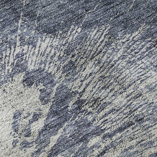 Piper Looms Mayfield Abstract AMF719 Navy Machine Washable Area Rug Swatch Image