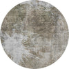 Piper Looms Mayfield Abstract AMF719 Taupe Machine Washable Area Rug Round Main Image