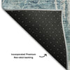 Piper Looms Mayfield Abstract AMF719 Teal Machine Washable Area Rug Backing Image
