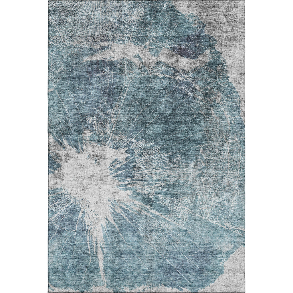 Piper Looms Mayfield Abstract AMF719 Teal Machine Washable Area Rug main image