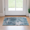 Piper Looms Mayfield Abstract AMF719 Teal Machine Washable Area Rug Scatter Lifestyle Image Feature
